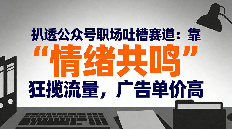 扒透公众号职场吐槽赛道：靠“情绪共鸣”狂揽流量，广告单价高-huitchan网创