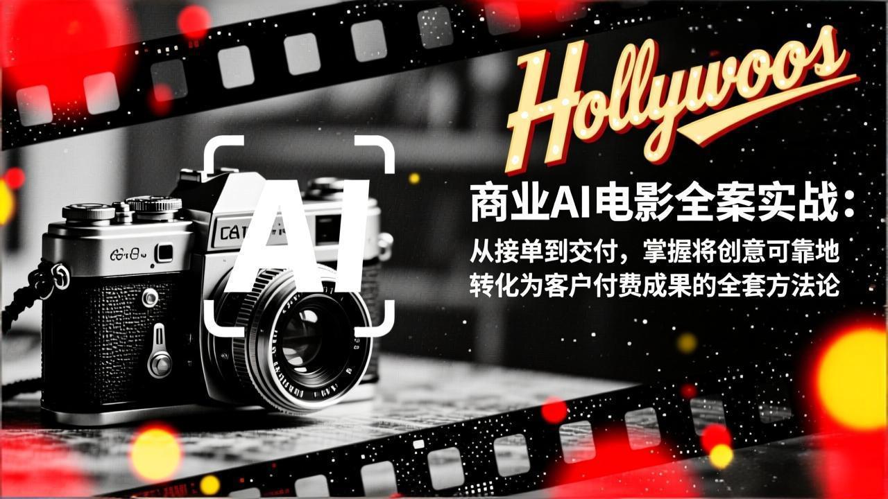 商业AI电影全案实战：从接单到交付，掌握将创意可靠地转化为客户付费成果的全套方法论-huitchan网创