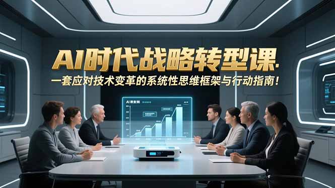 AI时代战略转型课：一套应对技术变革的系统性思维框架与行动指南！-huitchan网创