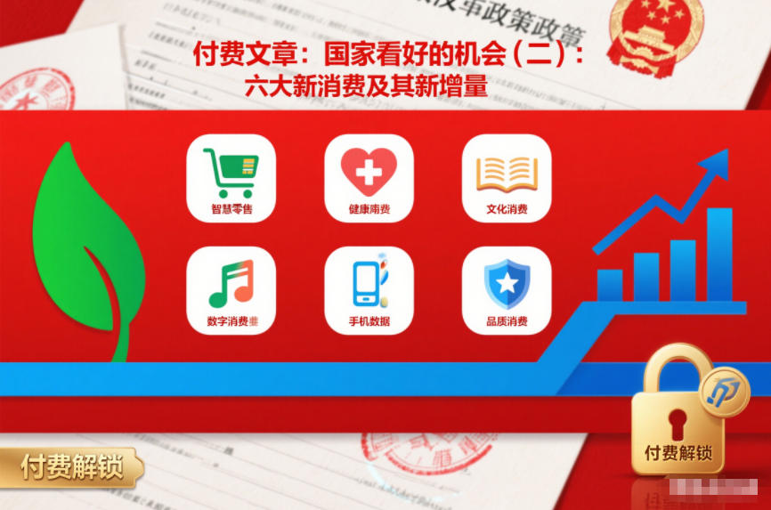 付费文章：国家看好的机会(二)：六大新消费及其新增量-huitchan网创