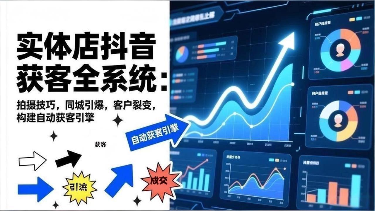 2026实体店抖音获客全系统：拍摄技巧，同城引爆，客户裂变，构建自动获客引擎-huitchan网创
