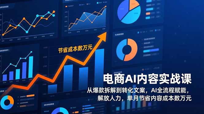 电商AI内容实战课，从爆款拆解到转化文案，AI全流程赋能，解放人力，单月节省内容成本数万元-huitchan网创