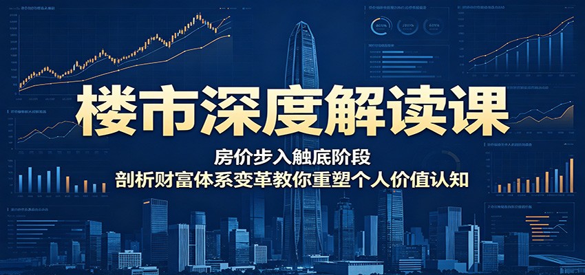 楼市深度解读课：房价步入触底阶段，剖析财富体系变革教你重塑个人价值认知-huitchan网创