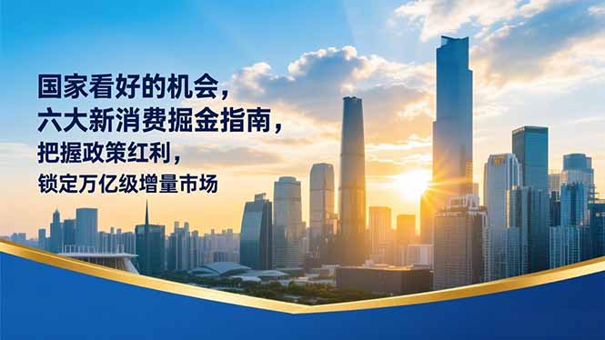 某付费文章：国家看好的机会，六大新消费掘金指南，把握政策红利，锁定万亿级增量市场-huitchan网创