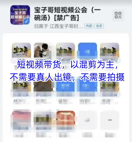 宝子哥头部团队短视频带货，以混剪为主，不需要真人出镜，不需要拍摄【更新12月】-huitchan网创