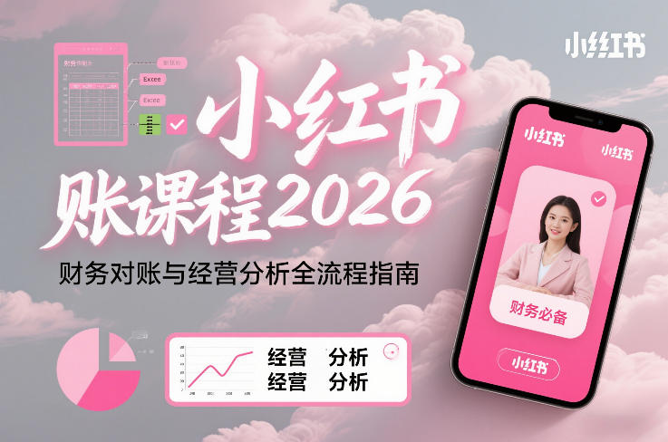 小红书对账课程2026，财务对账与经营分析全流程指南-huitchan网创