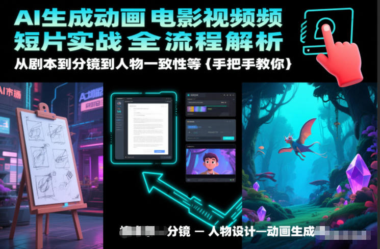 AI生成动画电影视频短片实战全流程解析，从剧本到分镜到人物一致性等手把手教你-huitchan网创