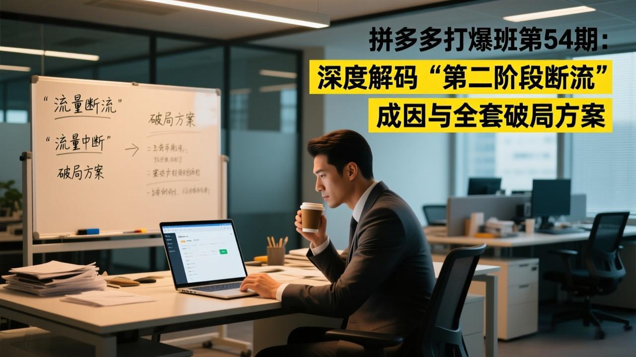 拼多多打爆班第54期：深度解码“第二阶段断流”成因与全套破局方案-huitchan网创