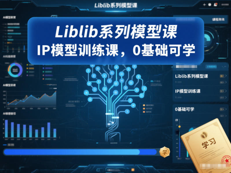 Liblib系列模型课，IP模型训练课，0基础可学-huitchan网创