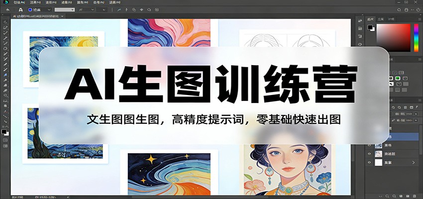 AI生图训练营：文生图图生图，高精度提示词，零基础快速出图-huitchan网创