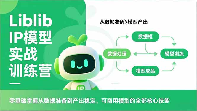 Liblib IP模型实战训练营，零基础掌握从数据准备到产出稳定、可商用模型的全部核心技能-huitchan网创