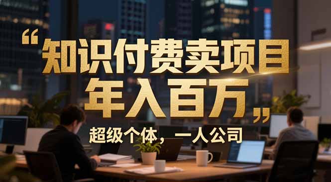 从0到年入百万：超级个体实战心得公开，个人IP×精准引流×成交系统全拆解-huitchan网创