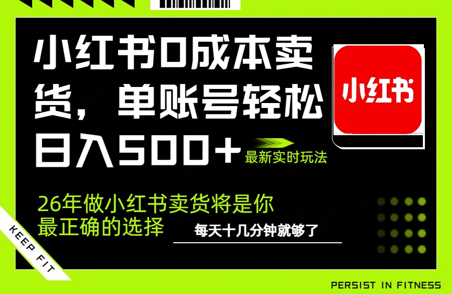 小红书0成本AI卖货，单账号轻松日入500+，完全托管AI，可矩阵放大-huitchan网创