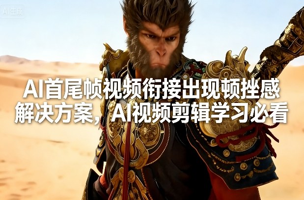 AI首尾帧视频衔接出现顿挫感解决方案，AI视频剪辑学习必看-huitchan网创
