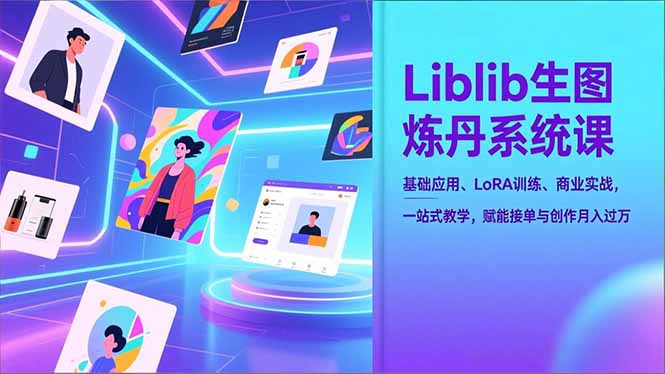Liblib生图炼丹系统课，基础应用、LoRA训练、商业实战，一站式教学，赋能接单与创作月入过万-huitchan网创