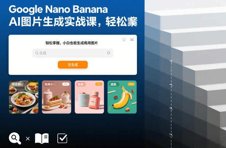 Google Nano Banana AI图片生成实战课，轻松掌握，小白也能生成商用图片-huitchan网创