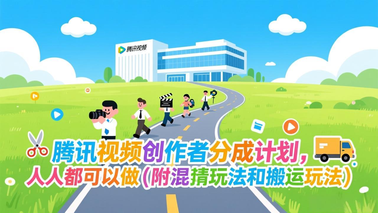 腾讯视频创作者分成计划，人人都可以做(附混剪玩法和搬运玩法-huitchan网创