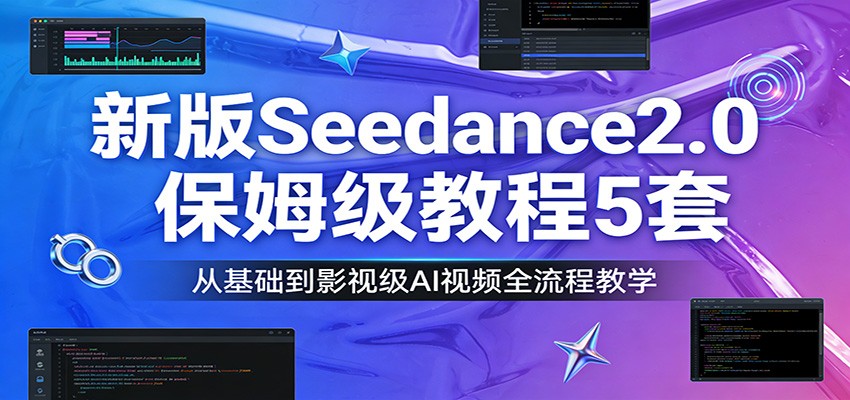 新版Seedance2.0保姆级教程5套：从基础到影视级AI视频全流程教学-huitchan网创
