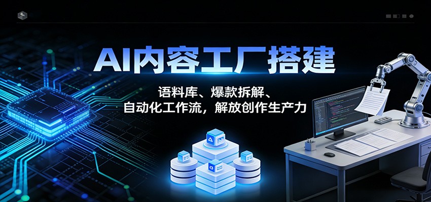 AI内容工厂搭建：语料库、爆款拆解、自动化工作流，解放创作生产力-huitchan网创