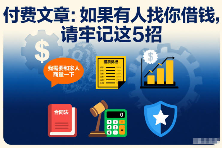 付费文章：如果有人找你借钱，请牢记这5招-huitchan网创
