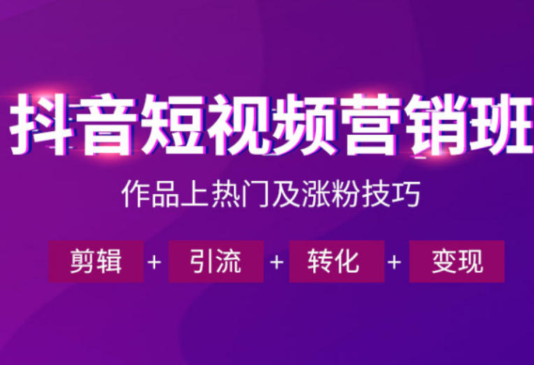 抖音短视频运营班，一门课学会作品上热门及涨粉技巧，引流转化剪辑变现(2026年5月)-huitchan网创