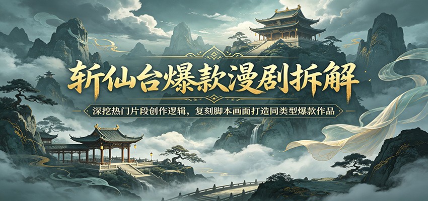 斩仙台爆款漫剧拆解：深挖热门片段创作逻辑，复刻脚本画面打造同类型爆款作品-huitchan网创