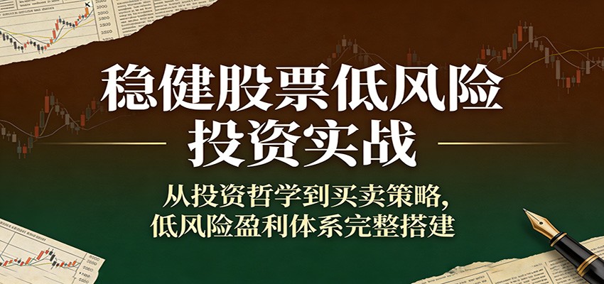 稳健股票低风险投资实战：从投资哲学到买卖策略，低风险盈利体系完整搭建-huitchan网创