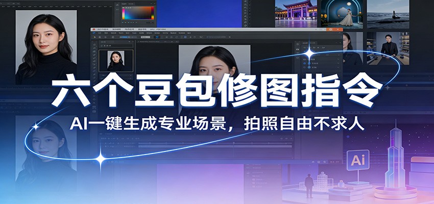 六个豆包修图指令：AI 一键生成专业场景，拍照自由不求人-huitchan网创