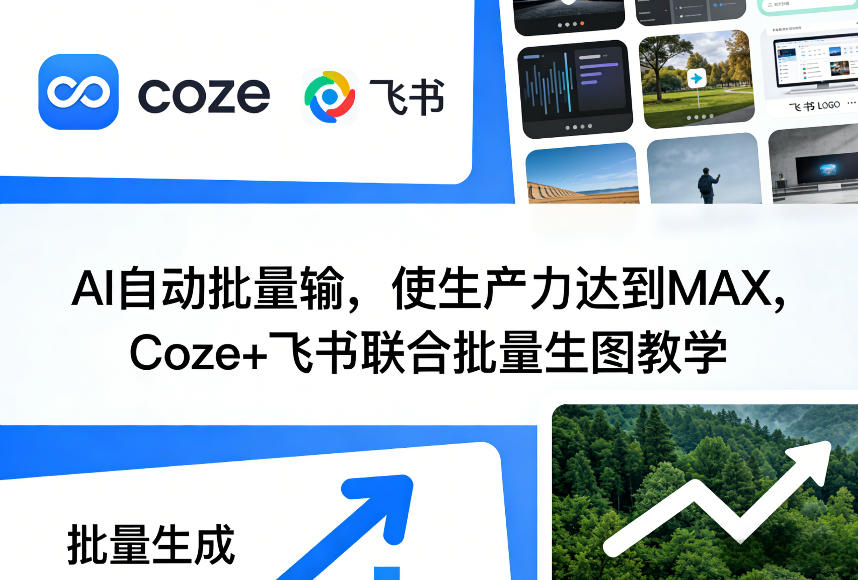 AI自动批量输，使生产力达到MAX，Coze+飞书联合批量生图教学-huitchan网创