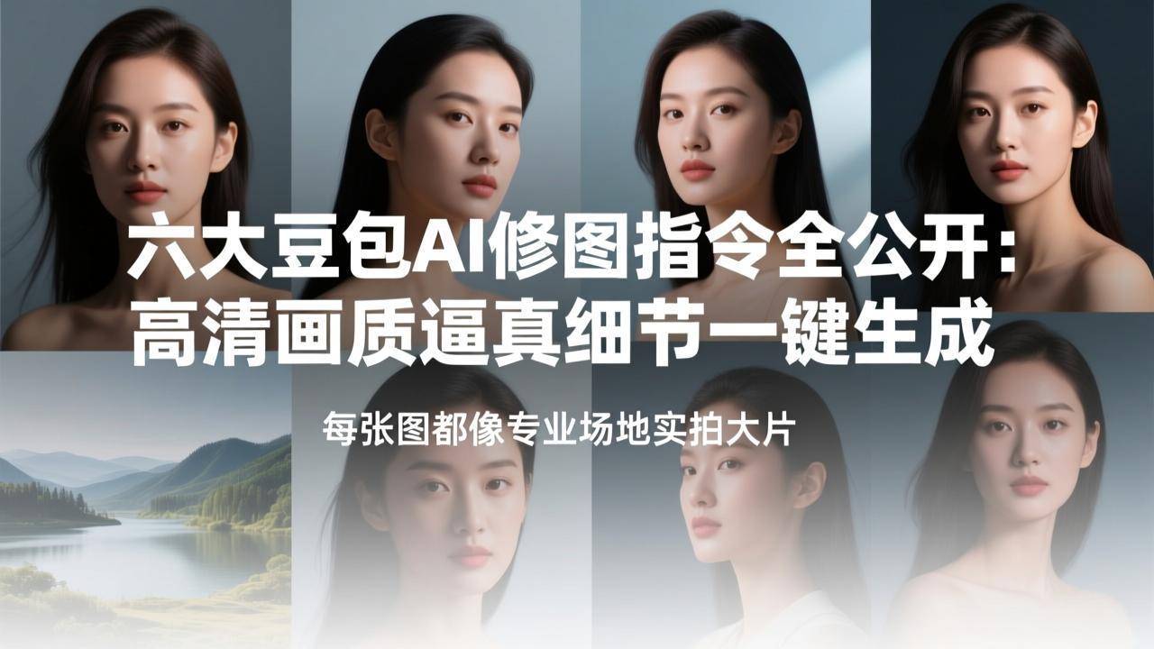 六大豆包AI修图指令全公开：高清画质逼真细节一键生成，每张图都像专业场地实拍大片-huitchan网创