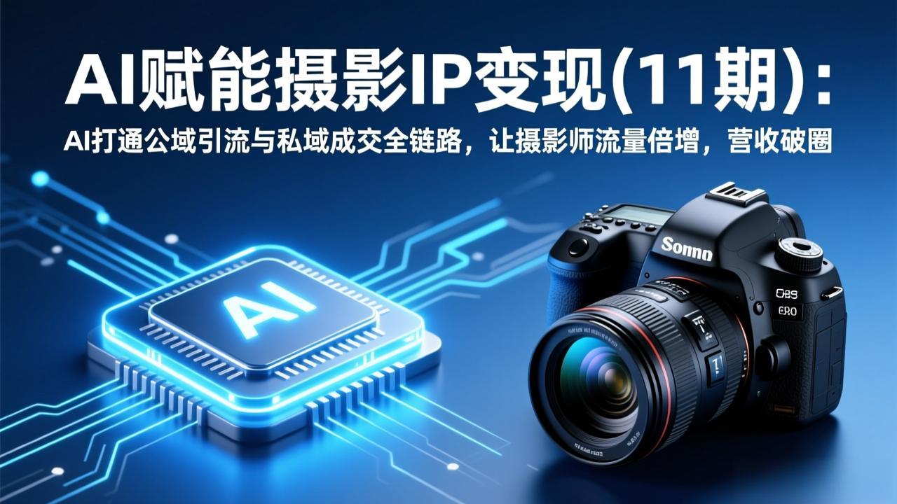 AI赋能摄影IP变现(11期-huitchan网创