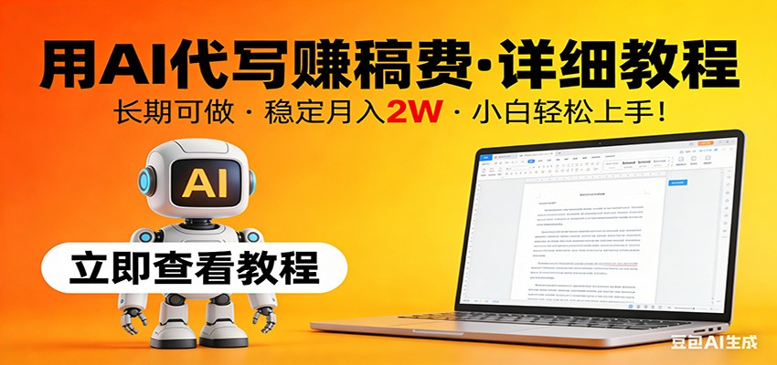 用AI代写赚稿费，详细教程，长期可做，稳定月入2W，小白轻松上手！-huitchan网创