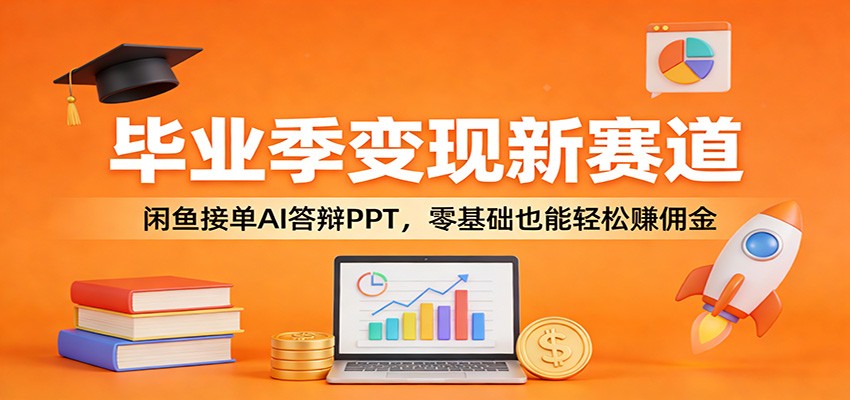 毕业季变现新赛道：闲鱼接单AI答辩PPT，零基础也能轻松赚佣金-huitchan网创