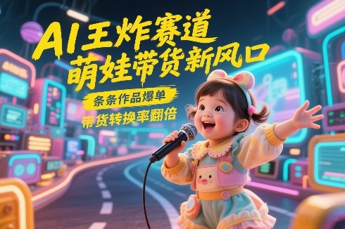 AI王炸赛道，萌娃带货新风口，条条作品爆单，带货转换率翻倍，核心逻辑拆解-huitchan网创