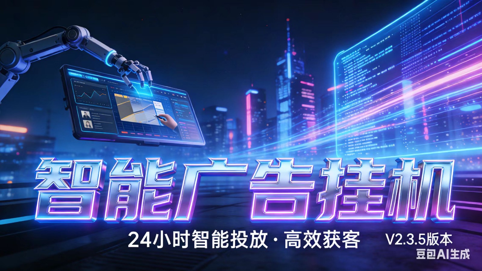 AI 广告云挂机 · 全域流量变现平台-huitchan网创