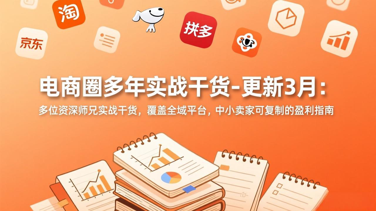 电商圈多年实战干货-更新3月：多位资深师兄实战干货，覆盖全域平台，中小卖家可复制的盈利指南-huitchan网创