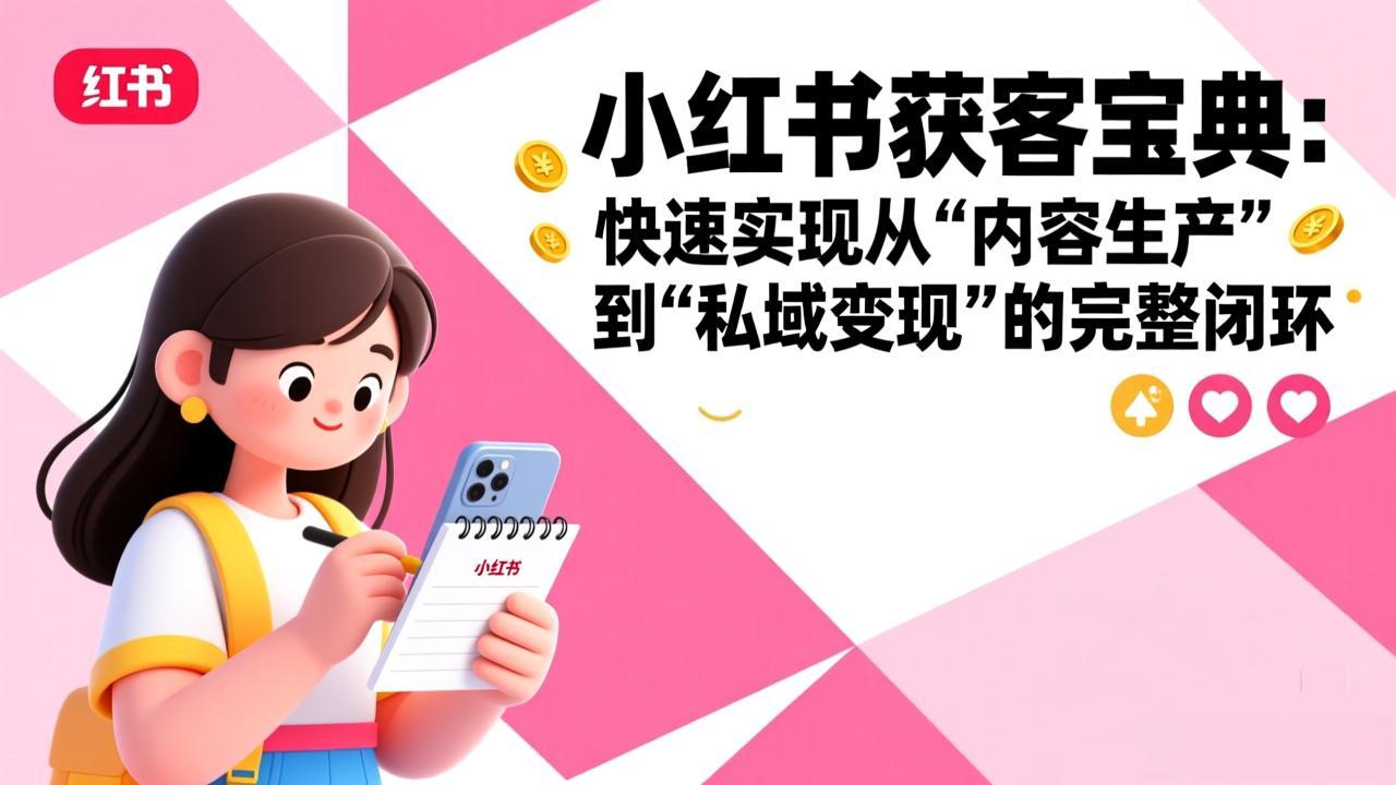 小红书获客宝典：快速实现从“内容生产”到“私域变现”的完整闭环-huitchan网创