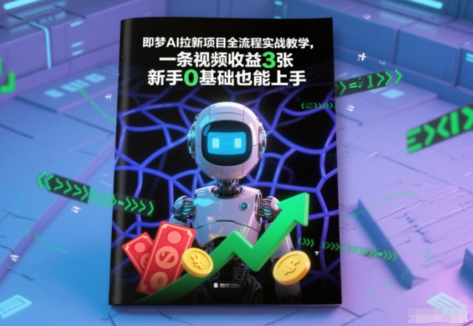 即梦AI拉新项目全流程实战教学，一条视频收益3张，新手0基础也能上手-huitchan网创