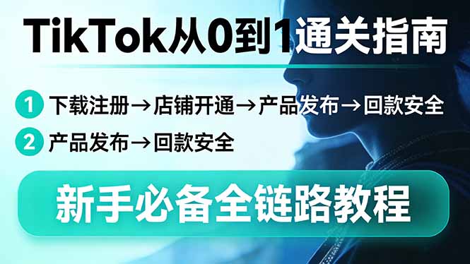 TikTok从0到1通关指南：下载注册→店铺开通→产品发布→回款安全，新手必备全链路教程-huitchan网创