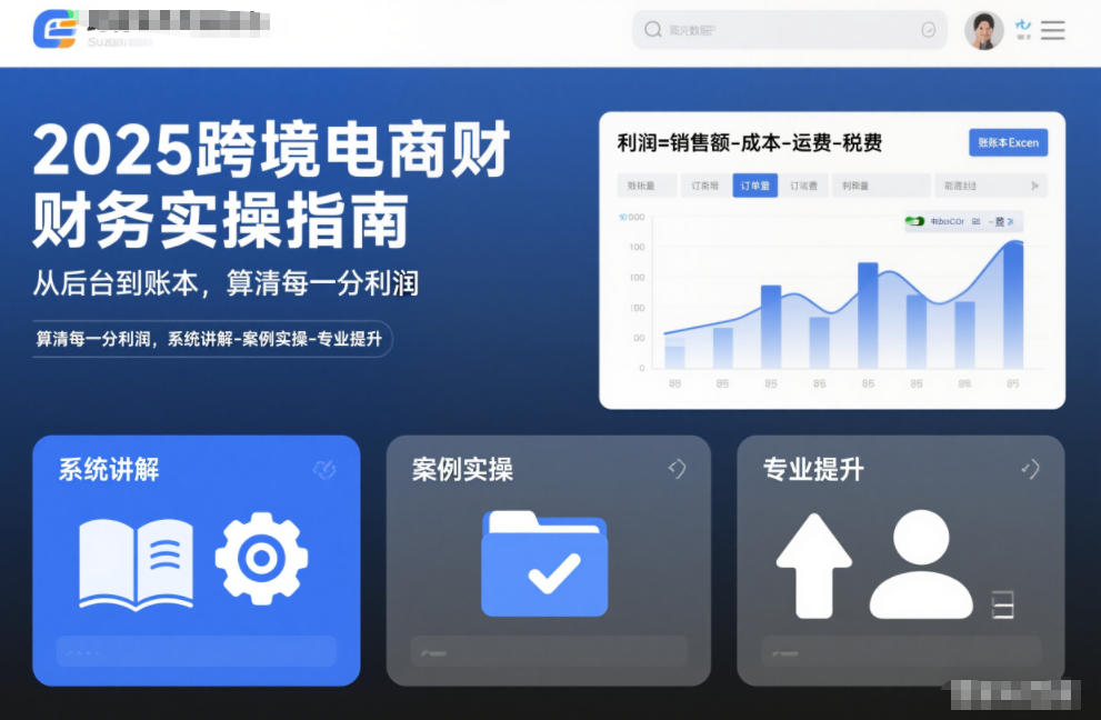 2025跨境电商财务实操指南，从后台到账本，算清每一分利润，系统讲解-案例实操-专业提升-huitchan网创