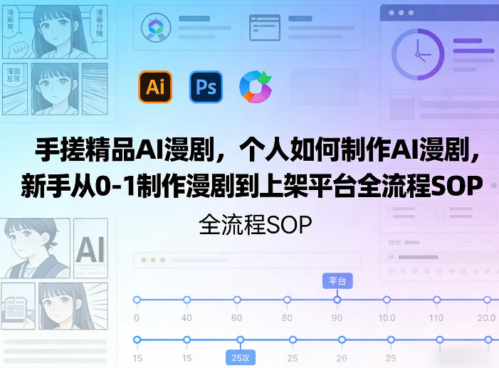 手搓精品AI漫剧，个人如何制作AI漫剧，新手从0-1制作漫剧到上架平台全流程SOP-huitchan网创