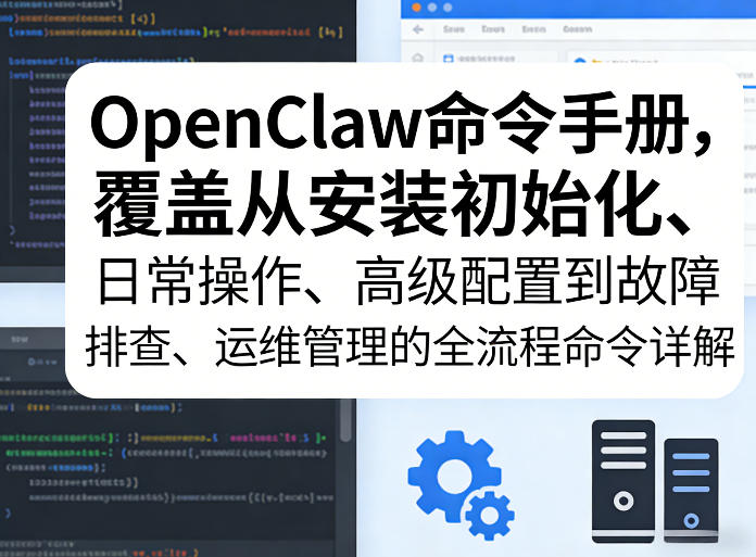 OpenClaw命令手册，覆盖从安装初始化、日常操作、高级配置到故障排查、运维管理的全流程命令详解-huitchan网创