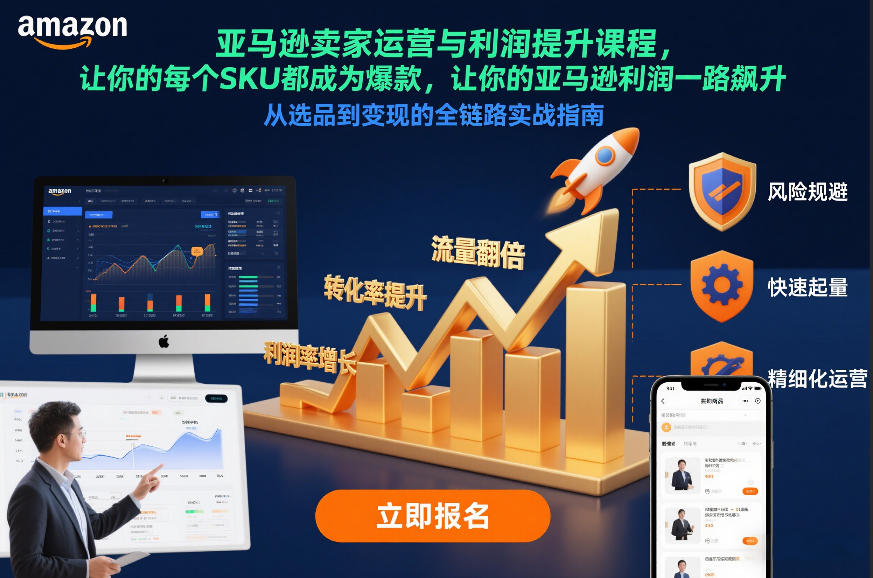 亚马逊卖家运营与利润提升课程，让你的每个SKU都成为爆款，让你的亚马逊利润一路飙升(更新26年3月)-huitchan网创