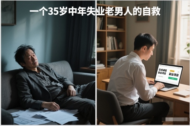 付费文章：一个35岁中年失业老男人的自救-huitchan网创