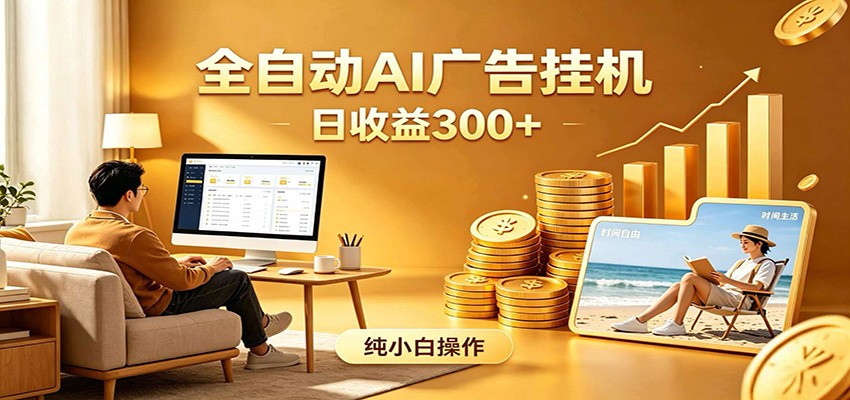 AI风口项目，全程解放双手，后台自动运行赚取收益，每天稳定收益300+-huitchan网创