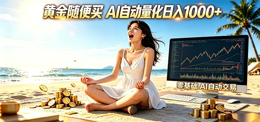 黄金随便买？AI自动外汇量化交易 在家当皇帝 日入1000+-huitchan网创