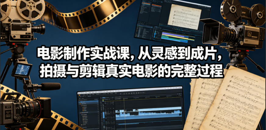 电影制作实战课，从灵感到成片，拍摄与剪辑真实电影的完整过程【原创双语字幕】-huitchan网创