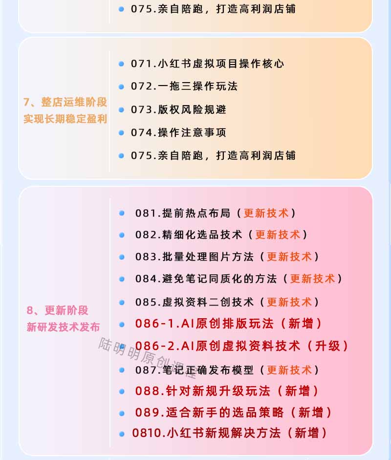 图片[4]-小红书虚拟项目特训班9.0，全面拥抱AI，批量产出原创PPT货源，单品/单店纯利润几万到几十W-huitchan网创