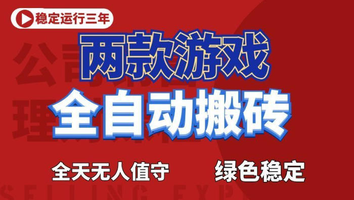 海外游戏全自动搬砖，日入1k+，全天无人值守，绿色稳定！【揭秘】-huitchan网创