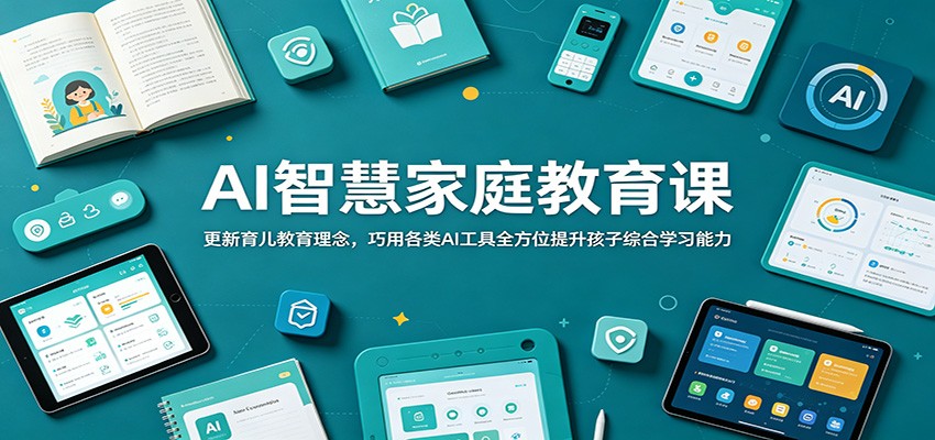 AI智慧家庭教育课：更新育儿教育理念，巧用各类AI工具全方位提升孩子综合学习能力-huitchan网创
